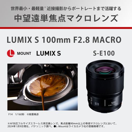 S-E100 LUMIX S 100mm F2.8 MACRO 交換レンズ Lマウント SE100