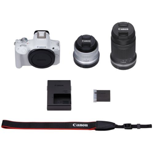 デジタル一眼カメラ EOS R50 ダブルズームキット ホワイト