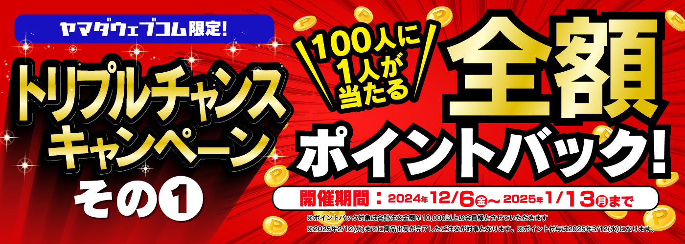100人に1人が当たる全額ポイントバック！