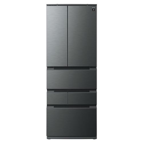 【6ドア 505L】SJMF51P プラズマクラスター冷蔵庫 フレンチドア ダスクダークメタル