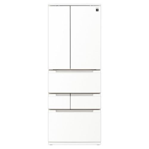 【6ドア 505L】SJMF51P プラズマクラスター冷蔵庫 フレンチドア ラスティックホワイト
