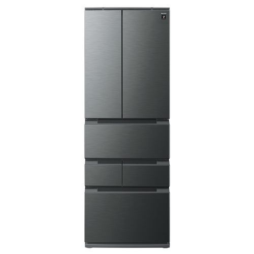 【6ドア 457L】SJMF46P プラズマクラスター冷蔵庫 フレンチドア ダスクダークメタル