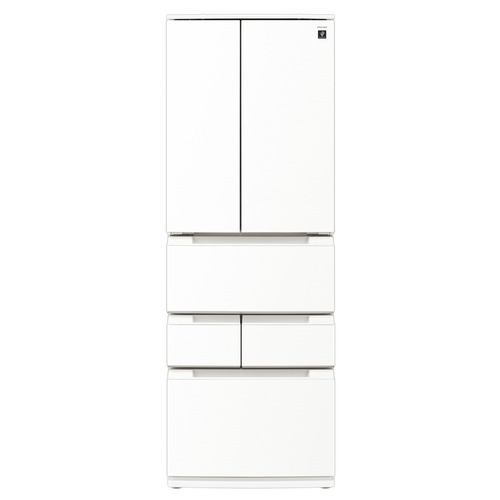 【6ドア 457L】SJMF46P プラズマクラスター冷蔵庫 フレンチドア ラスティックホワイト