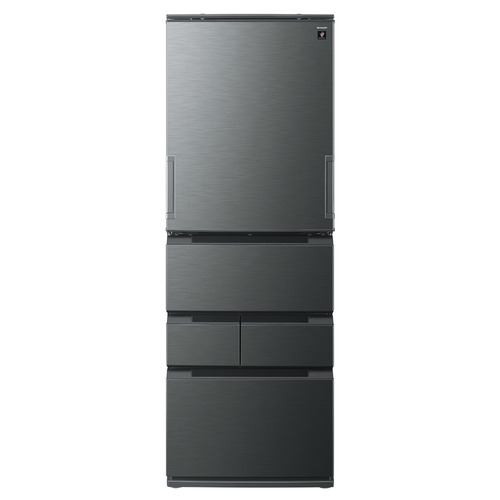【5ドア 457L】SJMW46P プラズマクラスター冷蔵庫 両開き ダスクダークメタル